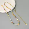 Nuevo collar de amor de piedra natural estilo chino para mujer, cobre chapado en oro, lujo ligero, moda original, cadena para clavícula, joyería al por mayor de Qingdao