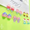 Color acrílico serie de helados de dibujos animados accesorios para el cabello colgante de collar pendientes accesorios de joyería DIY al por mayor