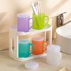 Vaso de plástico colorido de grado alimenticio para dopamina con tapa, vaso para beber, vaso para enjuague bucal, vaso para niños 380ml