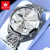 Marca Oli una generación de relojes moda cristal de diamante multifuncional mecánico impermeable relojes para hombre hombre