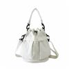 Bolso de hombro distintivo de verano, informal, plegable con cordón, de gran capacidad, ligero y portátil, de nailon, para mujer