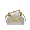 Bolso Portátil de Cadena Texturizada Transfronterizo para Mujer 2024 Nuevo Estilo Estilo Extranjero Bolso de Hombro de Cuero Brillante Diseño Personalizado Bolso Casual Cruzado