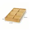 Organizador de Cajón para Cubiertos de Cocina de Madera Separador para Cuchillos y Tenedores Caja de Almacenamiento para Cubiertos Caja de Almacenamiento para Accesorios de Juego de Té de la Tarde