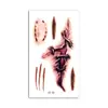 Nuevas Pegatinas de Tatuaje de Halloween, Cicatrices Sangrientas Simuladas, Heridas Falsas Aterradoras para la Cara, Pegatinas de Horror, Pegatinas Faciales, Maquillaje Impermeable