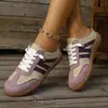 Zapatos Deportivos Versátiles Casuales Zapatos de Entrenamiento Alemanes Cómodos Bloque de Color Nuevos Planos Transpirables Moda Zapatos Planos para Mujer 2026 Morado