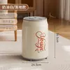 Papelera creativa para dormitorio, cubo con forma de lata de gran capacidad con tapa, cubo de almacenamiento grande tipo prensa para sala de estar