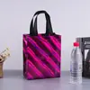 Bolsa de papel de aluminio no tejido, bolsa de regalo de cumpleaños, bolsa de compras ecológica, bolsa de mano para ropa con película láser personalizada, personalización 3D
