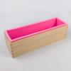 Molde de silicona para jabón hecho a mano, rectangular, con caja de madera, de 1200 ml