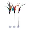 Juguete para gato resorte ventosa palo para gato pluma columpio elástico con sonido campana juguete para gato de hi wholesale