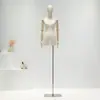 Suporte de Exposição Meio Corpo Feminino para Loja de Roupas Suporte de Exposição de Manequim de Corpo Inteiro Manequim Feminino de Corpo Inteiro com Pernas Divididas Estilo Coreano