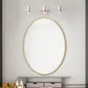 Armário de Espelho para Banheiro com Lâmpada de Parede LED Sem Furos, Lâmpada Substituível, Rotativo, Iluminação Frontal de Espelho Simples e Elegante