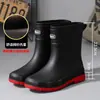 Botas de lluvia para hombre hasta el tobillo, impermeables, antideslizantes y duraderas, adecuadas para pescar, uso en la cocina y trabajo general