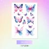 Mariposa con purpurina pegatinas para la cara pegatinas de tatuaje hada lavables impermeables duraderas lindas unicornio ciervo Luna Estrella Planeta