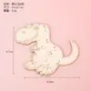 Piezas de madera DIY de animales creativos para pintar a mano, piezas de madera de dinosaurio, juguetes de educación temprana para niños, piezas en blanco de animales creativos