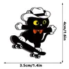 Nuevas Pegatinas Magnéticas de Gato Lindo de Acrílico para Refrigerador Creativas Lindas Mascotas Gato Negro Pequeño Animales Lindos Pegatinas Decorativas Magnéticas