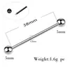 Comercio Electrónico Transfronterizo Más Vendido Barra Transversal de Acero Inoxidable Larga Chapada en Metal Set de 8 Piezas Combinación Joyería para Perforaciones Pendientes Studs para Puente de Oreja