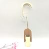 Gancho Clip de Madera Maciza Tienda de Ropa Colgante Sombrero Clip Decorativo Transparente Giratorio Original de Madera Individual Clip de Exhibición Clip para Bufanda