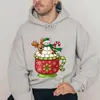 Sudadera con capucha de Comercio Exterior Transfronterizo con Diseño de Taza de Muñeco de Nieve y Reno Navideño Temuwish Amazon