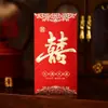 Envelopes vermelhos de casamento, mini envelopes vermelhos para a recepção do noivo, envelopes criativos com o caractere "feliz" para recém-casados, pequenos envelopes para presentes de casamento, lembrancinhas de 100 yuans