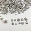 1 nuevo colgante de aleación de plata antigua simulada de flor hueca, sombrero de flor, colgante, accesorios de joyería DIY