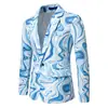 Traje estampado para hombre transfronterizo, fiesta de disfraces, escenario, club nocturno, vestido de actuación genial, abrigo individual estilo western, traje de flores para hombre