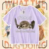 2026 Mi Cuchillo Escudo Perro Cuello Redondo Manga Corta Camiseta Verano Niños y Niñas Shiba Inu Divertido Emoticono Abstracto Top de Algodón Puro