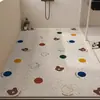 Tapete Antiderrapante para Banheiro com Laços de Seda para Chuveiro, Adequado para Idosos e Crianças, Tapete Antiderrapante para Piso de Banheiro e Vaso Sanitário