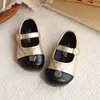 Zapatos Mary Jane de Color Bloque Estilo Chanel para Niñas, Zapatos Planos Acolchados Bajos para Niñas de Primavera y Otoño, Zapatos Pequeños de Cuero Versátiles a la Moda