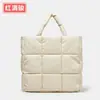 Liquidação: Bolsa Tote de Algodão com Enchimento de Penas Grande Capacidade Outono/Inverno Bolsa Nuvem Bolha Bolsa de Pelúcia Bolsa Transversal de Ombro Feminina