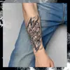 Tatuagem Adesiva Artística de Palavras Inglesas Góticas com Motivos de Ervas para Homens e Mulheres Tatuagem de Braço Impermeável de Longa Duração Adesivos de Alta Qualidade Não Refletivos