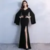 Vestido Rojo Tostado, Vestido de Novia Cola de Pez, Vestido Francés de Cuadrado para Compromiso, Vestido Largo con Abertura para Anfitrionas Petites