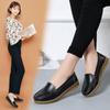 Zapatos de Enfermera Bajos para Mujer de Otoño e Invierno, Zapatos de Algodón Blancos Cálidos Forrados de Felpa, Zapatos Planos Antideslizantes para Madres de Mediana Edad y Mayores, Zapatos Sueltos para Maternidad