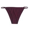 Tanga Sexy Fio Dental de Algodão Puro com Tira Fina Única Feminina Europeia e Americana Meio Quadril Biquíni Cintura Baixa Tanga Desejo Puro