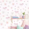 Br7037C Flor de Lazo Rosa Adhesivo Decorativo de Pared Estilo Juvenil Dormitorio Romántico Dulce Pegatina Decorativa de Pared