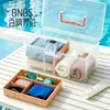 Caja de Almacenamiento para Equipo de Natación Bnbs Caja de Almacenamiento con Compartimentos Separados Transparentes Impermeable y a Prueba de Humedad con Asa