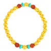 Pu Zuojiu no se desvanece pulsera de cuentas de oro vietnamita imitación turquesa ágata roja pulsera multi-tesoro de estilo chino nuevo para mujer