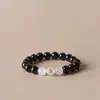 Pulsera de Cristal Verde 2025 para Equilibrio Energético, Pulsera de Elemento Madera, Ágata Fantasma Verde