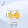 Puzuo Cor Forte Conserva Cor Dourado Areia Antiga Acessórios DIY Fortuna e Sorte Coração Pingente Pulseira Colar Pingente de Brinquedo