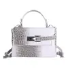 Bolso Pequeño de Alta Gama con Patrón de Cocodrilo para Mujer 2026 Nueva Moda Bolso Cruzado Versátil Bolso de Mano Cuadrado Pequeño Súper Popular Exquisito