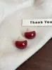 Aretes Redondos de Frijol con Gota de Aceite de Aguja Plateada Simples Retro Versátiles Moda Elegantes de Gama Alta Venta al por Mayor para Mujeres