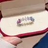 Anel Aberto Banhado a Ouro 18K Real com Zircônia, Personalizado, Simples, Moderno, Elegante Anel para Dedo Indicador, Luxo Leve, Joias de Alta Qualidade