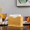 Mesa de Centro para Sala de Estar de Bambu Luxo Leve Porta-Lenços Caixa Deslizante Caixa de Armazenamento Doméstica Suporte para Controle Remoto Retrô Japonês Sólido