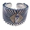Anel Largo S925 Virgem Maria para Mulheres Design de Nicho Ins Retrô Vintage Estilo Europeu e Americano Anel Ajustável