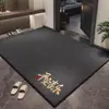 Tapete de entrada vermelho festivo e elegante, tapete simples para hall de entrada, resistente à sujeira e fácil de manter