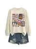 Amazon eBay sitio independiente de moda Halloween nuevo para mujer boo calabaza fantasma telaraña otoño e invierno sudadera