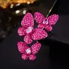 Broche de borboleta luxuoso todo em diamantes com um toque de alta qualidade, pino de zircônia para vestidos de noite, ternos e acessórios de casaco para mulheres