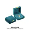 Caja de Joyería con Esquinas Redondeadas y Hebilla Dorada, Delicada Caja de Terciopelo para Anillos, Caja para Collares, Caja para Pulseras, Caja de Regalo de Embalaje para Joyería de Hierro