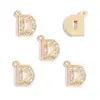 Acessórios para Joias de Liga DIY Pingente com Cravação de Diamantes de 26 Letras em Inglês Pingente Criativo para Colar Pulseira S137