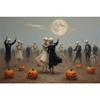 Pintura sin marco de Bruja Murciélago Casa Embrujada de Halloween Transfronteriza Pintura Decorativa para Sala de Estar Mural Más Vendido en Amazon Directo del Fabricante