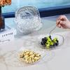 Borda de prata Ripple Fruit Plate Household Living Room Plate Prato de frutas Phnom Penh Bolo de sobremesa transparente Osso cuspindo talheres